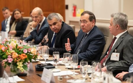 وزير البترول يعقد  عددا من اللقاءات في العاصمة الامريكية واشنطن
