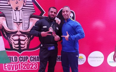 " عبد الفضيل " ابن بتروتريد يفوز بـ ٣ ميداليات ببطولة العالم للقوة البدنية