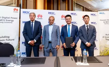 شراكة استراتيجية بين هواوي مصر وام سي في للطاقة