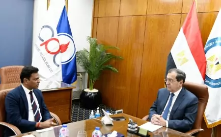 وزير البترول يبحث مع إندوراما العالمية الفرص الاستثمارية المتاحة فى مجال البتروكيماويات