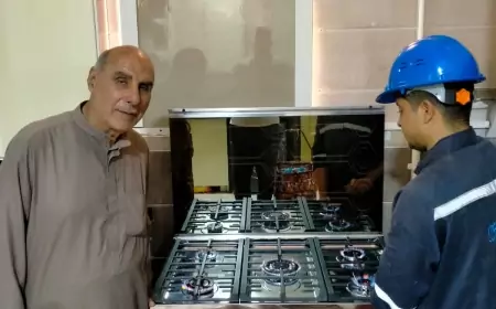 إطلاق خدمة الغاز الطبيعى لأول مرة بقريتى بحر البقر 4 وشهداء بحر البقر 2