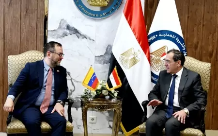 "فنزويلا" تبدي رغبتها في التعاون مع مصر في  مجالات البترول والغاز والبتروكيماويات.