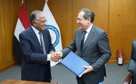 وزير البترول يستقبل وفداً من شركة تى سى أى سنمار الهندية للكيماويات