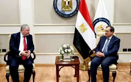 وزير البترول يبحث مع شركة ترانس جلوب  الكندية برامج حفر الآبار الجديدة للبحث عن البترول