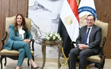 وزير البترول يبحث مع سفيرة الولايات المتحدة الأمريكية فى مصر مجالات البترول والغاز والهيدروجين وخفض الانبعاثات