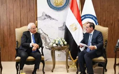 وزير البترول يبحث مع رئيس مجموعة كوبيلوزوس اليونانية مجالات تجارة ونقل وتوزيع الغاز الطبيعى