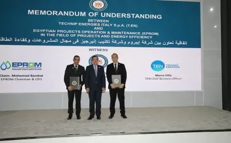 إتفاقية تعاون مشترك بين شركتى إيبروم وتكنيب إنيرجيز فى مجال تشغيل وصيانة المشروعات ومشروعات التحول الطاقى