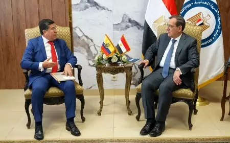 وزير البترول يبحث مع سفير الأكوادور بالقاهرة التعاون في مجال البترول والغاز