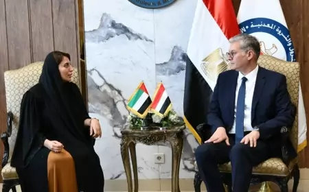"وزير البترول" يبحث مع سفيرة الامارات سبل تعزيز التعاون بين البلدين  في مجالات البترول والغاز والثروة المعدنية.