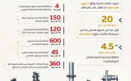 "مشروعات البتروكيماويات الجديدة: ركيزة للتصنيع المحلي وتقليل الاعتماد على الاستيراد