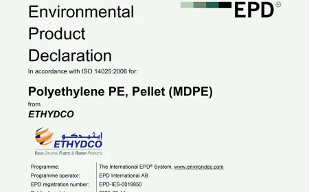 إيثيدكو تحصل على الاعتماد الدولي للإفصاح البيئي وتحديد البصمة الكربونية لمنتج البولي إيثيلين لتعزيز تنافسيتها في الأسواق العالمية
