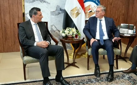 وزير البترول يناقش مع انرجين اليونانية تسريع وتيرة التعاون لانتاج الغاز الطبيعي بمناطق امتيازها