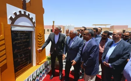 افتتاح محطة الغاز الرئيسية التابعة لشركة طاقة غاز - المغذية لمدينة الخارجة بالوادي الجديد