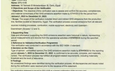 إيثيدكو أول شركة بتروكيماويات مصرية تطبق النطاق الثالث لقياس البصمة الكربونية وفق استراتيجية الوزارة