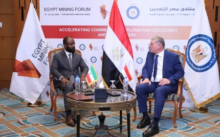 وزير البترول والثروة المعدنية  يبحث مع وزير المناجم والهيدروكربونات بدولة غينيا التعاون بين البلدين في مجال التعدين