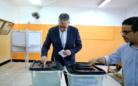  وزير البترول والثروة المعدنية يدلي بصوته في انتخابات مجلس الشيوخ  