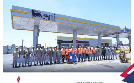 غازتك تقيم تدريب عملي علي استخدام وحدات الإطفاء المتنقلة بمحطات إيني للوقود السائل