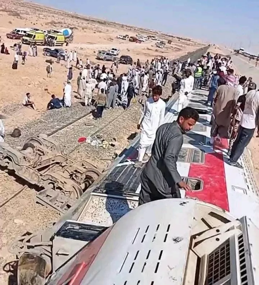 شهود عيان يكشفون أسباب انقلاب قطار مطروح