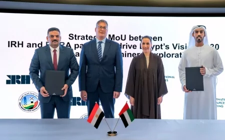 توقيع مذكرتي تفاهم بين قطاع البترول والثروة المعدنية وشركة IRH الإماراتية في مجالي التمويل والتعدين