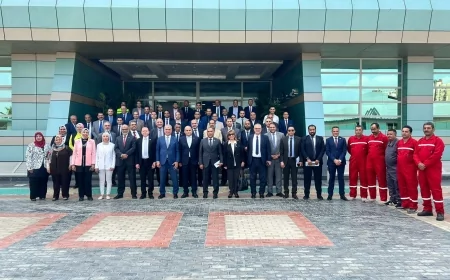 استقبال حافل لرئيس نقابة البترول بشركة غاز مصر.. وترحيب  بمشاركته في ندوة قانون العمل الجديد