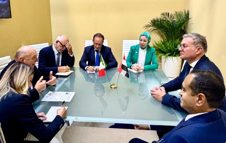 وزير البترول يبحث مع وزير البيئة وأمن الطاقة الإيطالي  تعزيز التعاون في  مجالات الطاقة والتعدين والاستدامة البيئية