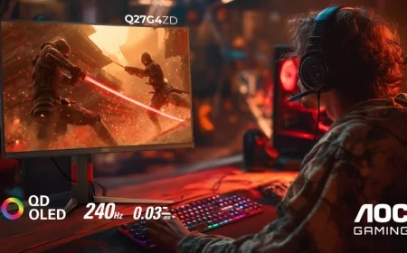 التحفة الفنية Q27G4ZD من AOC بسرعة تحديث 240 هرتز تصل لعشاق الألعاب الإلكترونية في الإمارات