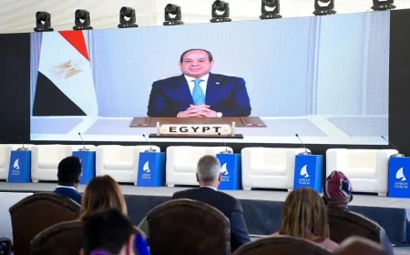 الرئيس السيسي يفتتح النسخة الخامسة من منتدى أسوان للسلام والتنمية المستدامين