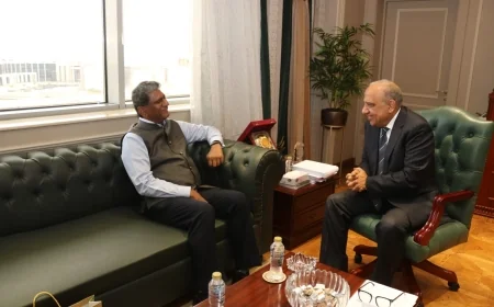 وزير الكهرباء يبحث مع سفير الهند تعزيز التعاون في مجالات الطاقة المتجددة والهيدروجين الأخضر