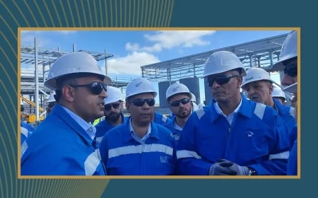 رئيس القابضة للبتروكيماويات  يتابع  تقدم الأعمال بمشروع السويس لمشتقات الميثانول بدمياط