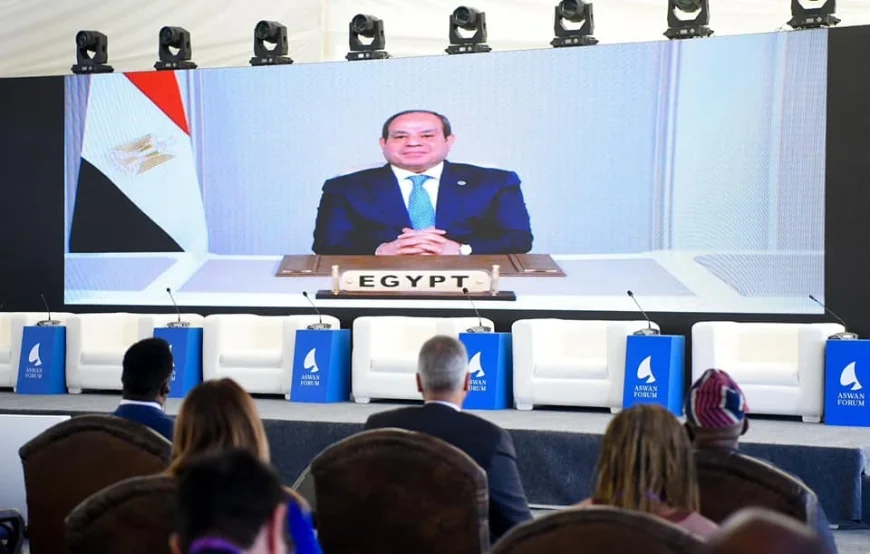الرئيس السيسي يفتتح النسخة الخامسة من منتدى أسوان للسلام والتنمية المستدامين