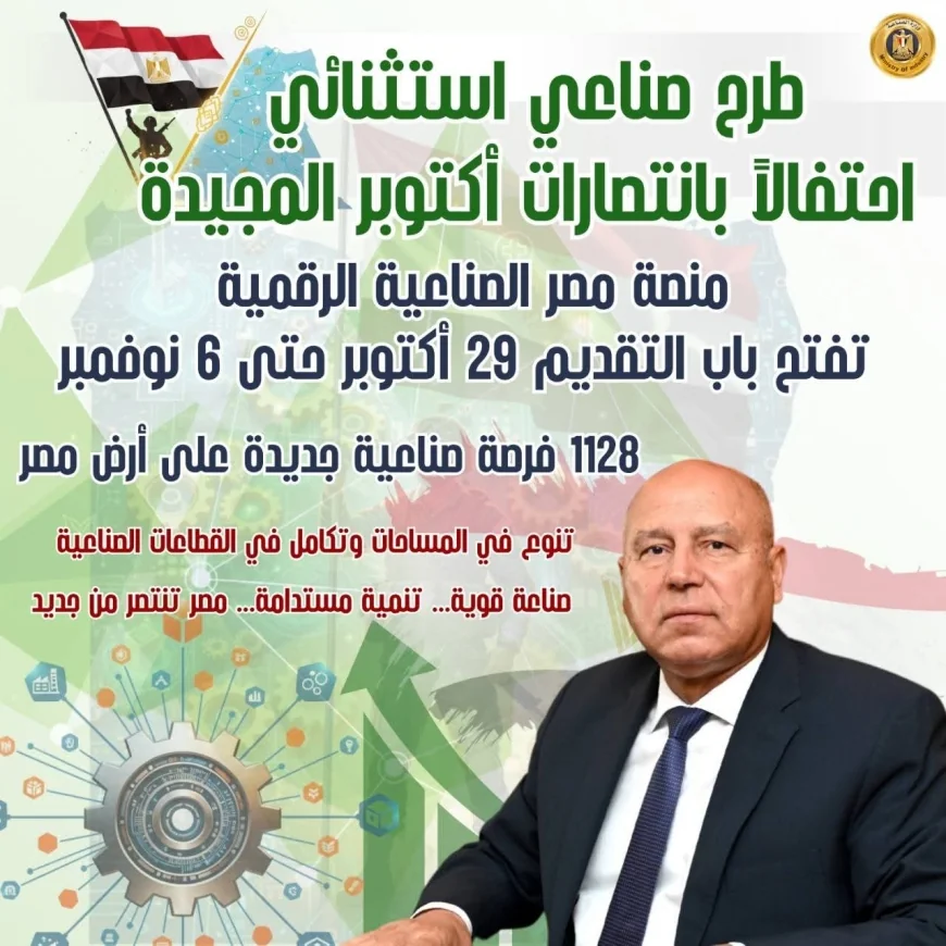 طرح استثنائي للأراضي الصناعية: "الصناعة" تعلن عن 1128 قطعة بمساحة 6.2 مليون متر مربع في 16 محافظة