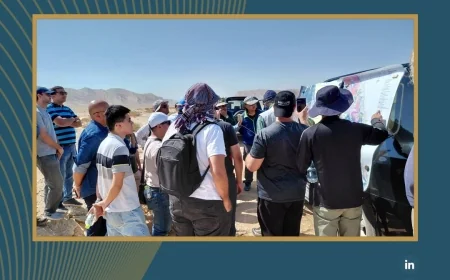 رحلة جيولوجية استكشافية لشركة جنوب الوادي بالتعاون مع الجمعية المصرية لاستكشاف البترول وأساتذة الجامعات