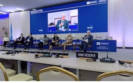 وزير التعليم العالي يشارك في جلسة وزارية رفيعة المستوى ضمن مؤتمر اليونسكو بسمرقند