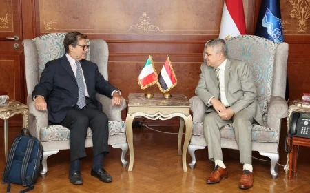 رئيس قناة السويس يستقبل المبعوث الإيطالي لمشروع الممر الاقتصادي الهند-الشرق الأوسط-أوروبا
