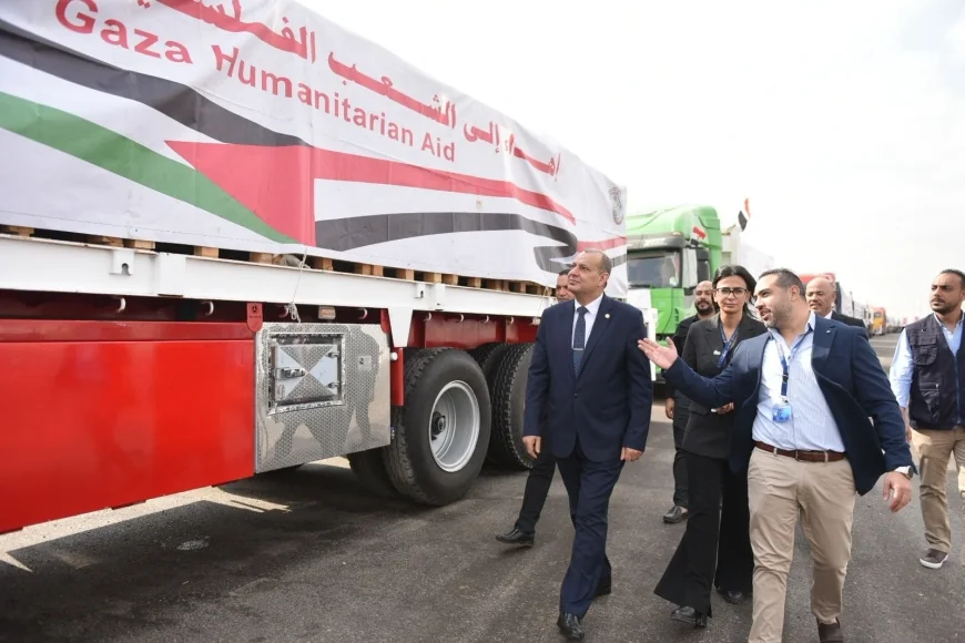 مصر تواصل دعمها الإنساني للأشقاء في غزة.. إطلاق القافلة الإغاثية رقم (14) من وزارة التموين بالتعاون مع هيئة الإغاثة الكاثوليكية