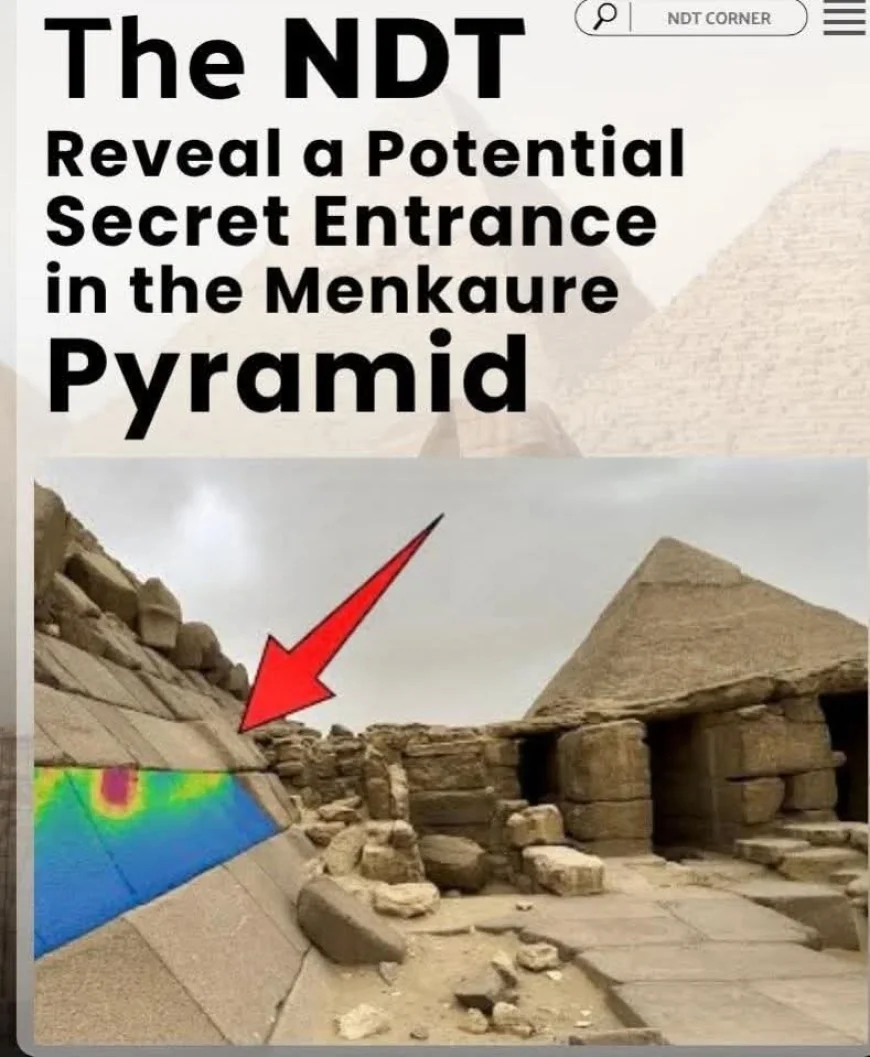 اختبارات "NDT" تكشف  فراغات هوائية جديدة خلف الواجهة الشرقية لهرم منقرع