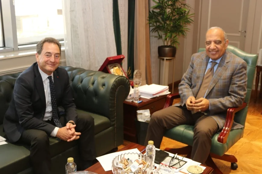 وزير الكهرباء والطاقة المتجددة يبحث مع سفير فرنسا بالقاهرة دعم وتعزيز فرص الشراكة والتعاون فى مختلف مجالات الكهرباء والطاقات المتجددة. 