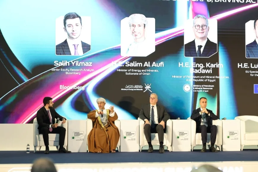 وزير البترول متحدثاً رئيسياً في الجلسة الوزارية الإفتتاحية  للنسخة الرابعة من قمة عمان للهيدروجين الأخضر