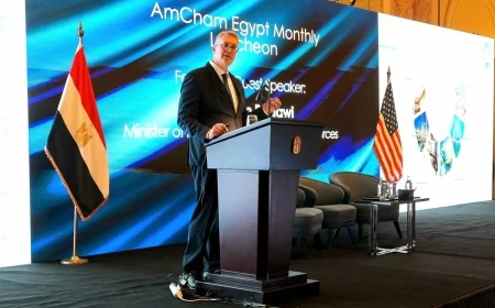 وزير البترول أمام غرفة التجارة الأمريكية: تأمين كامل احتياجات الدولة من الغاز والمواد البترولية منذ يوليو الماضي