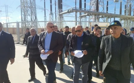 وزير الكهرباء ومحافظ الإسكندرية يشهدان إطلاق التيار بمحطة محولات برج العرب جهد 500 ك.ف