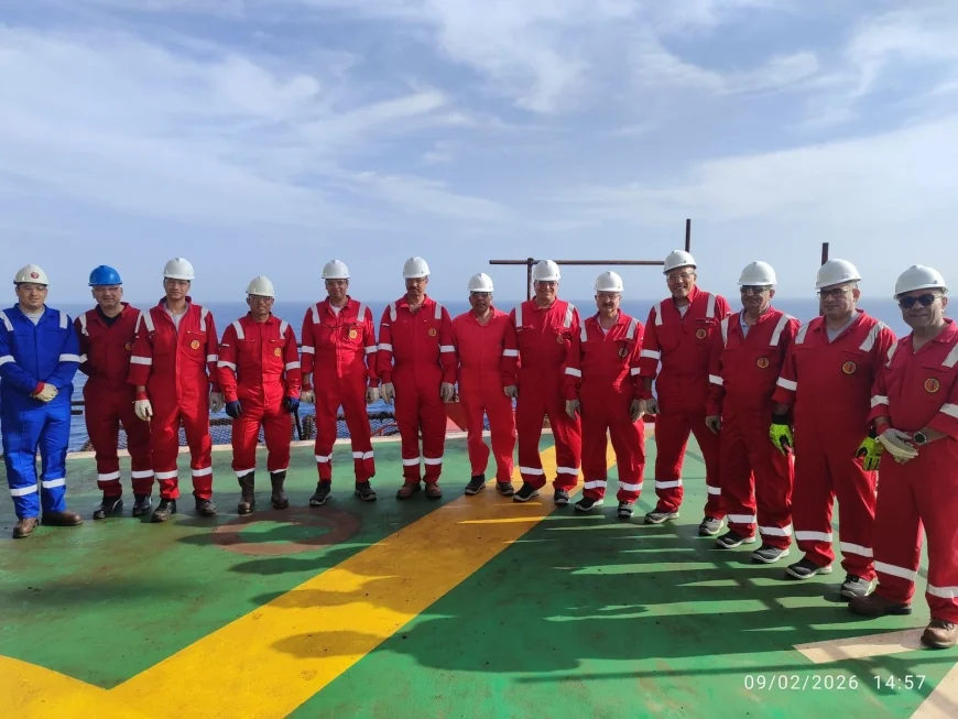 قيادات «دراجون أويل» في زيارة ميدانية لـ«جابكو» برأس شقير.. و إشادة بمنصة «شمال صفا» ورفع الإنتاج إلى 65 ألف برميل يوميًا