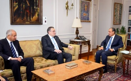 وزير الخارجية يلتقي رئيس الجهاز المركزي للتنظيم والإدارة لتعزيز الأداء المؤسسي وتطوير الكوادر الإدارية