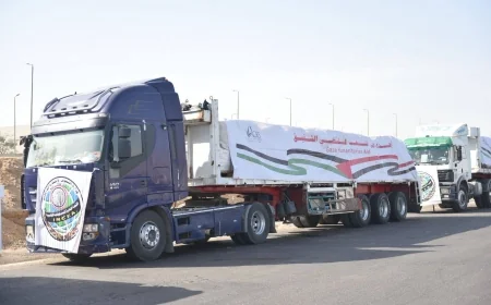 مصر تُطلق القافلة رقم 16 من المساعدات الإغاثية إلى قطاع غزة
