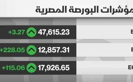 مؤشرات البورصة المصرية: EGX70 يرتفع 1.8% خلال تعاملات اليوم الأربعاء