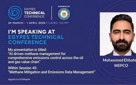 ويبكو تشارك في مؤتمر إيجيبس 2026 بطرح متقدم حول تقنيات الذكاء الاصطناعي لإدارة انبعاثات الميثان