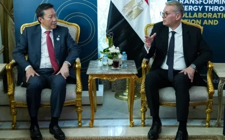 وزير البترول يبحث مع «بي بي» تعزيز استثماراتها في مصر.. والتأكيد على سداد مستحقات الشركاء بنهاية يونيو