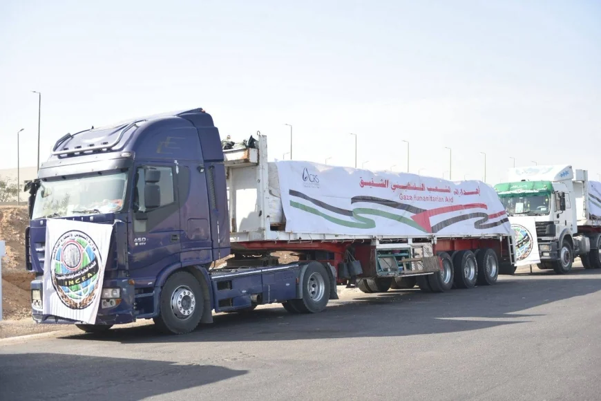 مصر تُطلق القافلة رقم 16 من المساعدات الإغاثية إلى قطاع غزة