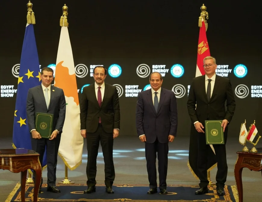 توقيع اتفاقية تعاون طاقي بين مصر وقبرص بحضور الرئيس السيسي