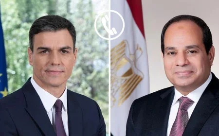 السيسي ينسق مع رئيس وزراء إسبانيا لوقف الحرب وتعزيز الشراكة الاقتصادية