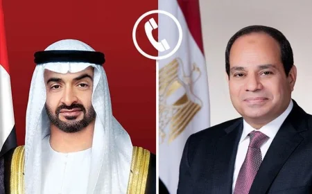 الرئيس السيسي يؤكد دعم مصر الكامل للإمارات ويدين العدوان الإيراني على دولة الإمارات